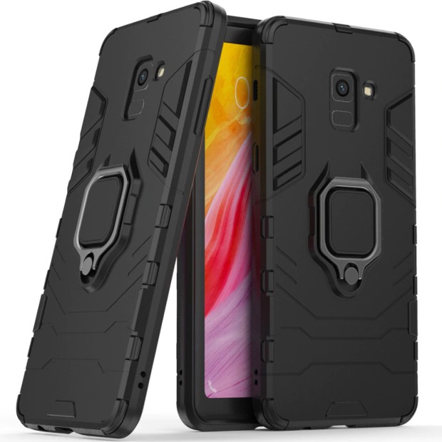 Бронь-чехол Ring Armor Case Samsung Galaxy A8 (2018) A530 (Чёрный)