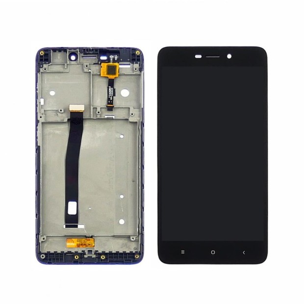 Дисплей для Xiaomi Redmi 4A с чёрным тачскрином и корпусной рамкой
