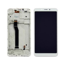 Дисплей для Xiaomi Redmi 6/ 6A с белым тачскрином и корпусной рамкой