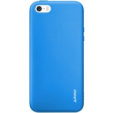 Силиконовый чехол iNavi Color Apple iPhone 5 / 5s / SE (голубой)