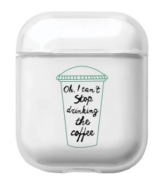 Футляр для наушников Clear Case Apple Airpods (Coffee)