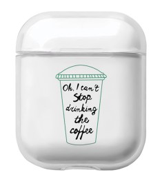 Чехол для наушников Clear Case Apple Airpods (Coffee)