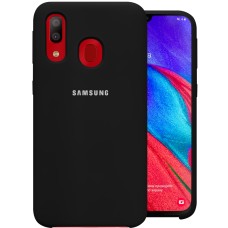 Силикон Original 360 Case Logo Samsung Galaxy A40 (2019) (Чёрный)