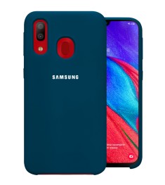 Силикон Original Case Samsung Galaxy A40 (2019) (Сине-зелёный)