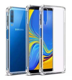 Силиконовый чехол 6D Samsung Galaxy A7 (2018) A750 (Прозрачный)