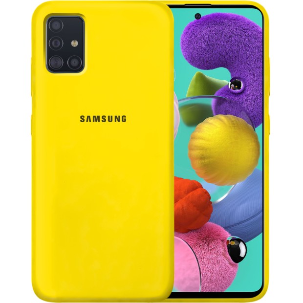 Силикон Original Case Samsung Galaxy A51 (2020) (Жёлтый)