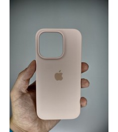 Силикон Original Round Case Apple iPhone 15 Pro (08) Pink Sand