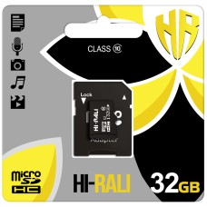 Карта памяти Hi-Rali MicroSDHC 32Gb (Class 10) + SD Adapter