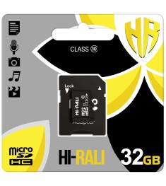 Карта памяти Hi-Rali MicroSDHC 32Gb (Class 10) + SD Adapter