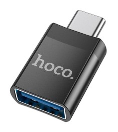 OTG-переходник Hoco UA17 (Type-C - USB 3.0) (Чёрный)