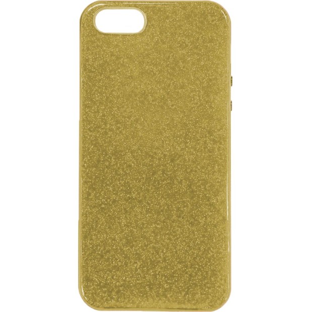 Силиконовый чехол Glitter Apple iPhone 5 / 5s / SE (Золотой)