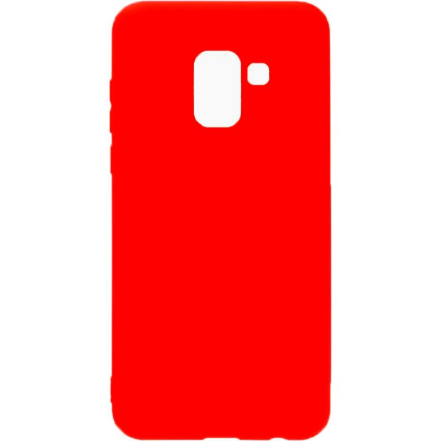 Силиконовый чехол iNavi Color Samsung Galaxy A8 Plus (2018) A730 (красный)