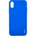 Чехол Силикон iNavi Color iPhone X / XS (синий)