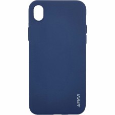 Силиконовый чехол iNavi Color iPhone X / XS (темно-синий)