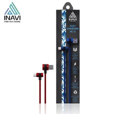 USB кабель Inavi NC-11 (MicroUSB) (Тканевый) (Красный)