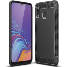 Силикон Soft Carbon Samsung Galaxy A40 (2019) (Чёрный)