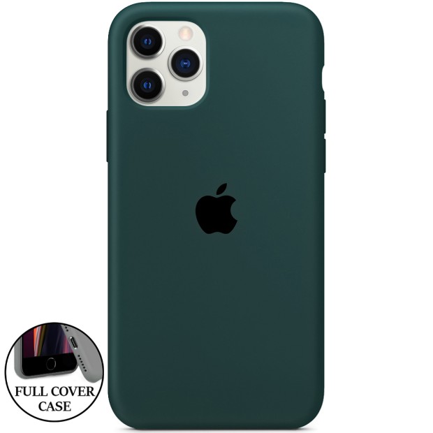 Силикон Original Round Case Apple iPhone 11 Pro Max (69) Atrovirens