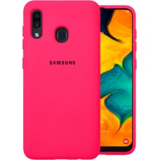 Силикон Original Case Samsung Galaxy A20 / A30 (2019) (Малиновый)