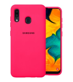 Силикон Original Case Samsung Galaxy A20 / A30 (2019) (Малиновый)