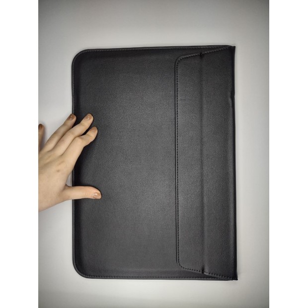 Чехол Leather Cover Apple MacBook 15.4" / 16" (Black)