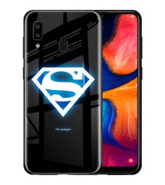 Накладка Luminous Glass Case Samsung A20 / A30 (2019) (Superman)