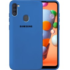 Силикон Original 360 Case Logo Samsung Galaxy M11 / A11 (2020) (Кобальт)