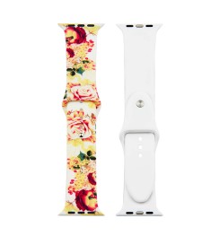Ремешок Print Apple Watch Silicone 42 / 44mm (Flowers 2)
