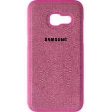 Силикон Textile Samsung Galaxy A3 (2017) A320 (Розовый)