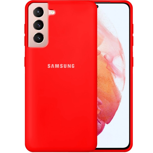 Силикон Original 360 Case Logo Samsung Galaxy S21 (Красный)