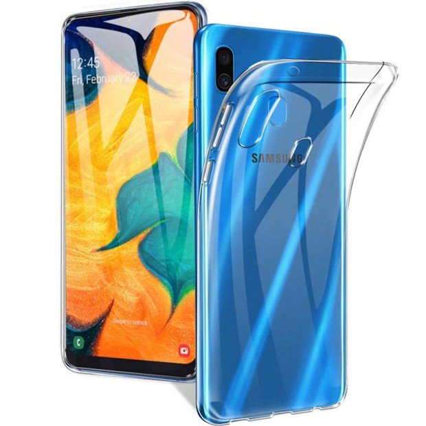 Силиконовый чехол Slim Case Samsung Galaxy A20 (2019) / A30 (2019) (Прозрачный)