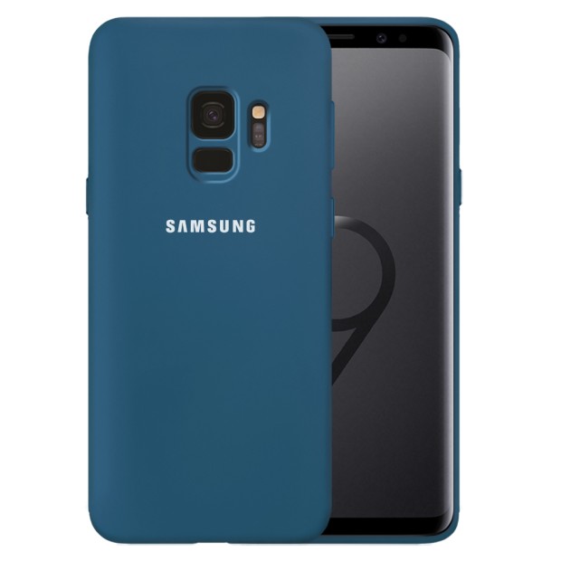 Силикон Original 360 Case Logo Samsung Galaxy S9 (Кобальт)