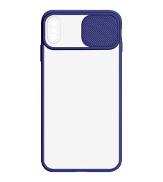 Накладка Totu Curtain Apple IPhone XS Max (Тёмно-синий)