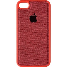 Силикон Textile Apple iPhone 4 / 4s (Красный)