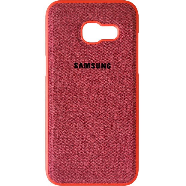 Силикон Textile Samsung Galaxy A3 (2017) A320 (Красный)