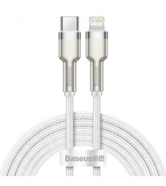 USB-кабель Baseus Metal Data 20W (2m) (Type-C to Lightning) (Белый) CATLJK-B02