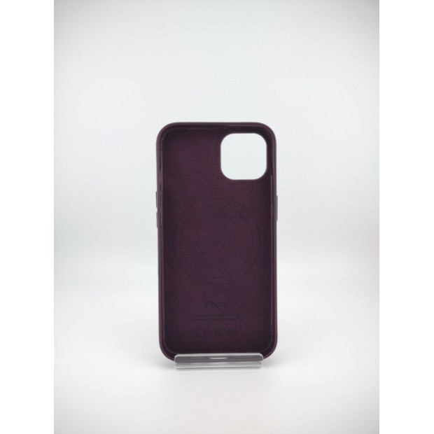 Чехол Leather Case with Magsafe Apple IPhone 13 (Dark Cherry)