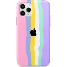 Силикон Rainbow Case Apple iPhone 11 Pro Max (Pink)