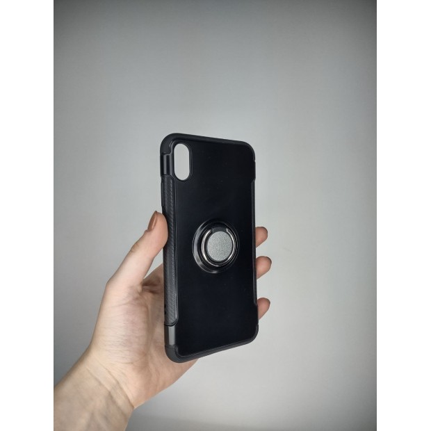 Бронь-чехол Soft Ring Armor Case Apple iPhone XS Max (Чёрный)