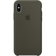 Чехол Silicone Case Apple iPhone X / XS (Dark Olive)
