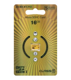 Карта памяти Borofone MicroSDHC 16Gb (Class 10)