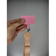 Ремешок широкий для смартфона MiaMi Rope (на шею) (Пудровый)