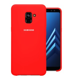Силиконовый чехол Original Case Samsung Galaxy A8 Plus (2018) A730 (Красный)