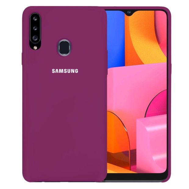 Силикон Original Case Samsung Galaxy A20S (2019) (Сиреневый)