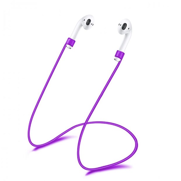 Силиконовый шнурок для Apple Airpods 70cm (Фиолетовый)