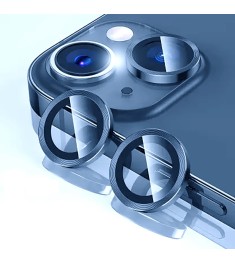 Защитное стекло на камеру Metal Armor Apple iPhone 15 / 15 Plus Blue