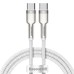 USB-кабель Baseus Metal Data 100W (1m) (Type-C to Type-C) (Белый) CATJK-C02