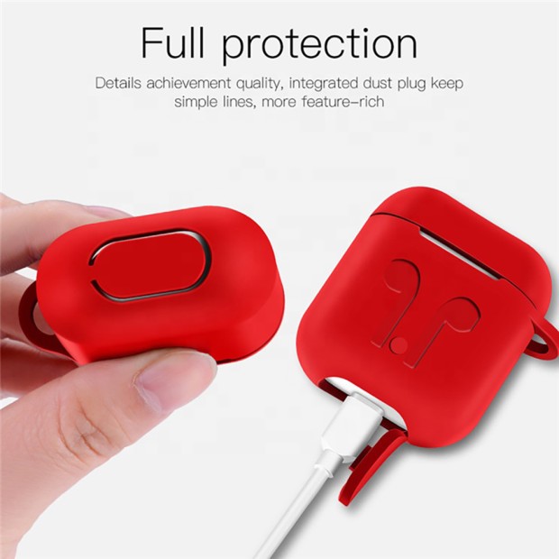 Футляр для наушников Full Silicone Case Apple AirPods (05) Product RED