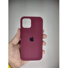 Силикон Original Round Case Apple iPhone 12 / 12 Pro (57) Marsala