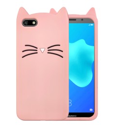 Силикон Kitty Case Huawei Y5 (2018) / Y5 Prime (2018) / Honor 7A (Розовый)