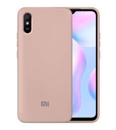 Силикон Original 360 Case Logo Xiaomi Redmi 9A (Пудровый)